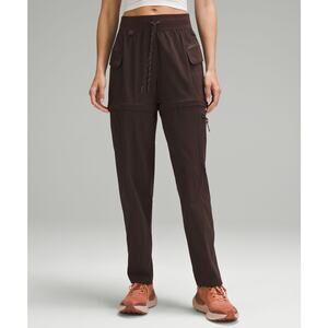 Lululemon Convertible Brown Nylon High-Rise Hiking Pant Size 4